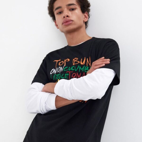 T-shirt with slogan