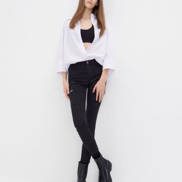 Black cargo jeans